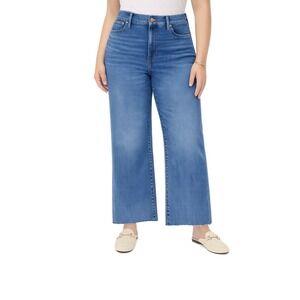 J Crew Wide Leg Crop Jeans Womens 33 Comfort Stretch Preppy Chic Modern Trendy